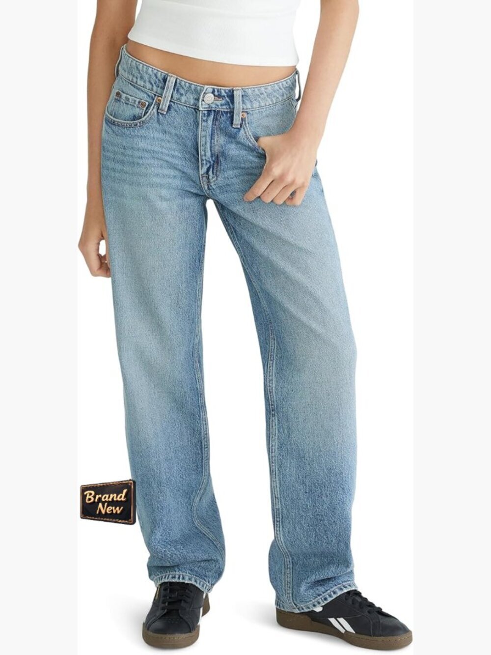 Low-Rise Baggy Jean, Straight Leg, Relaxed Fit, 31.5" Inseam, Recycled Cotton